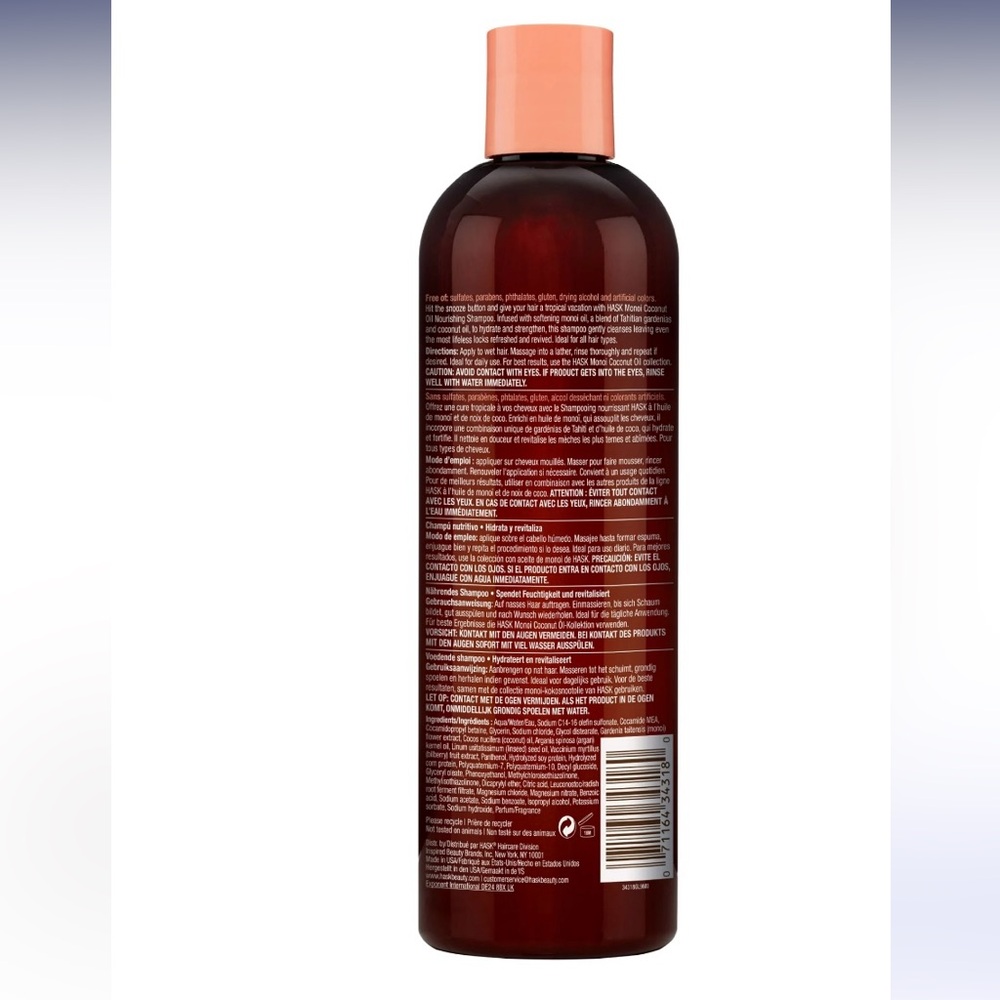 🌻3/$20 🆕 Hask Coconut Oil Nourishing Sulfate Free Shampoo, 15 oz Size - Picture 4 of 9